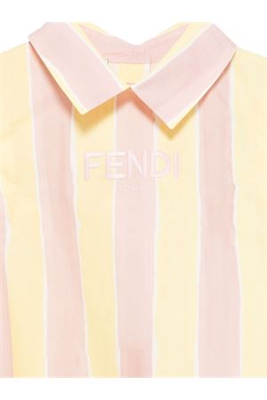 Yellow and lilac Junior poplin dress FENDI KIDS | JFB747AS67F1R0X